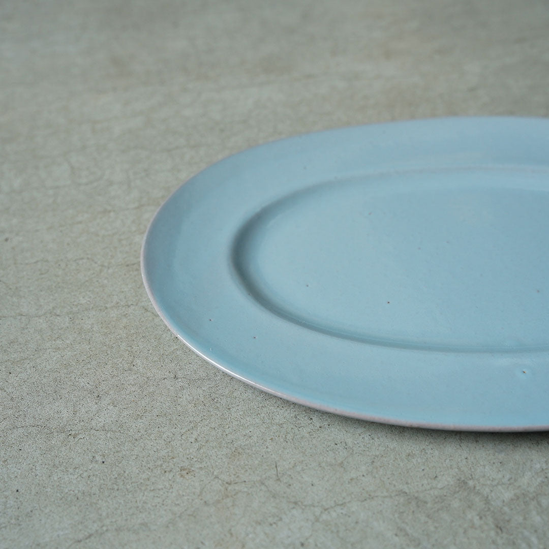 marais / Marais Oval Plate Medium Blue Red Clay