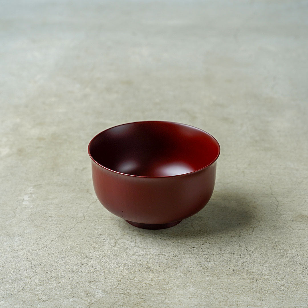 Hinochijikki x Amenoi-e Soup Bowl, Kodai-shu (Ancient Vermillion)