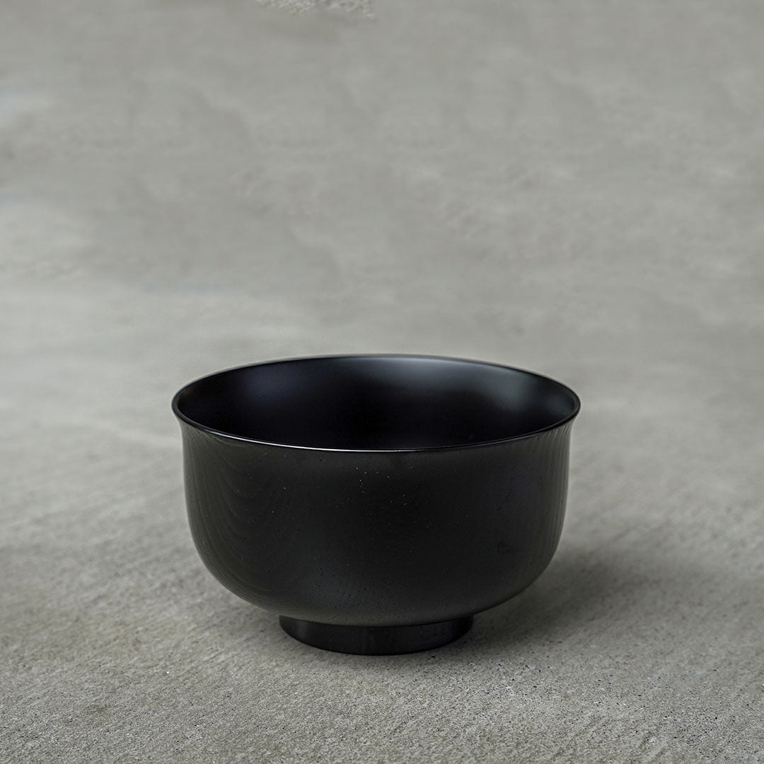 土直漆器×アメノイエ 蓋付椀 黒