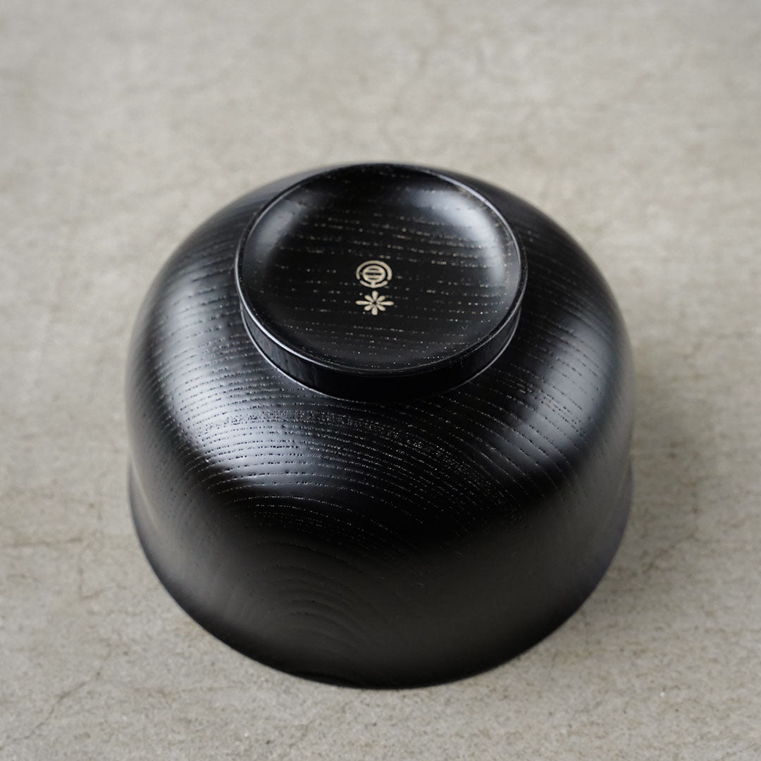 土直漆器×アメノイエ 蓋付椀 黒
