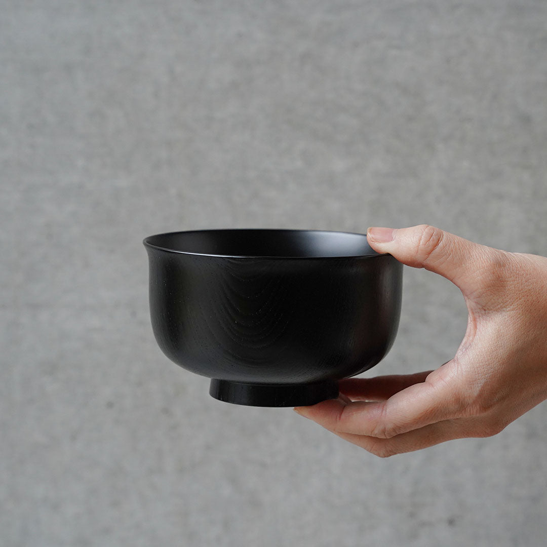 Tsuchinao Lacquerware x Amenoiro Soup Bowl - Black