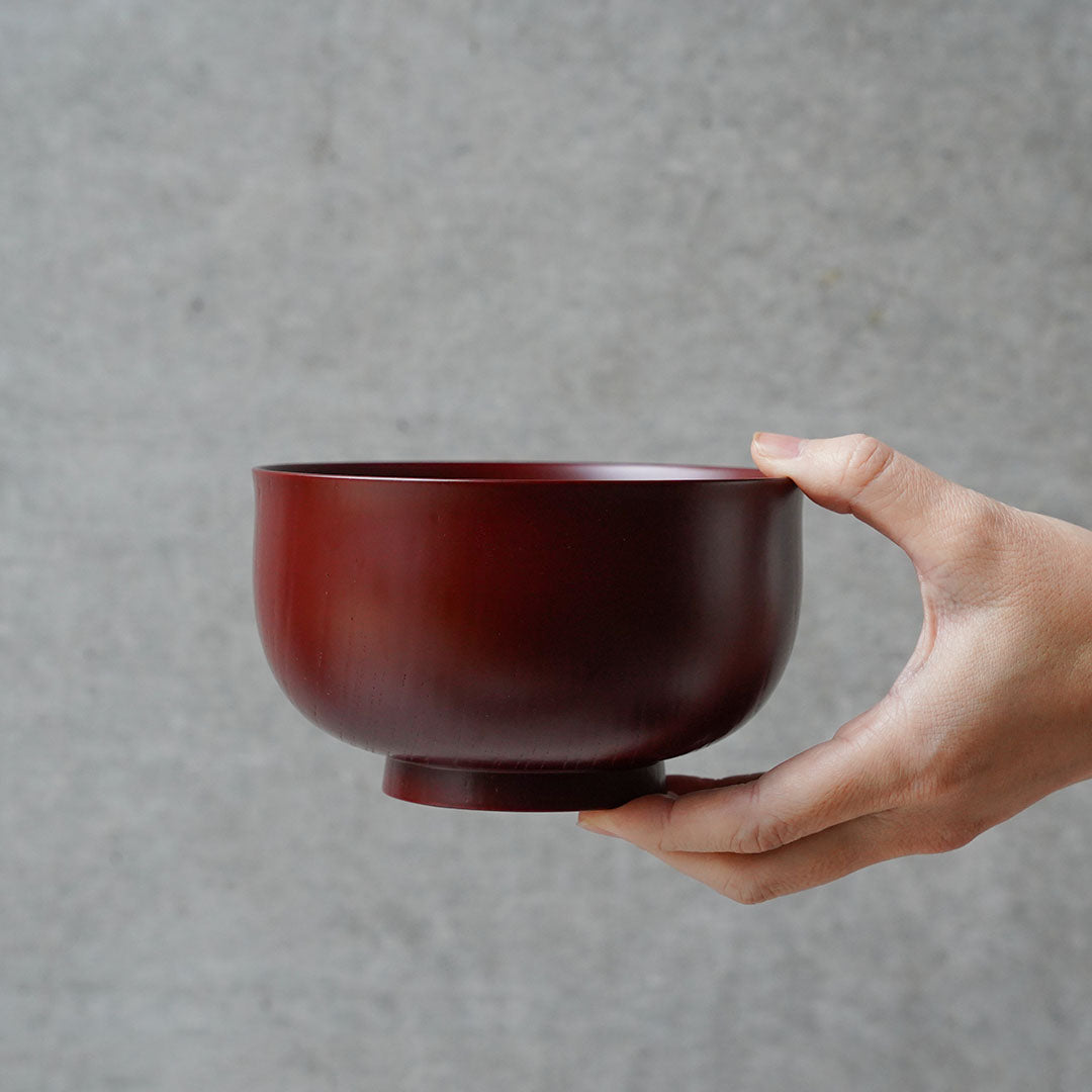 土直漆器×アメノイエ 雑煮椀 古代朱