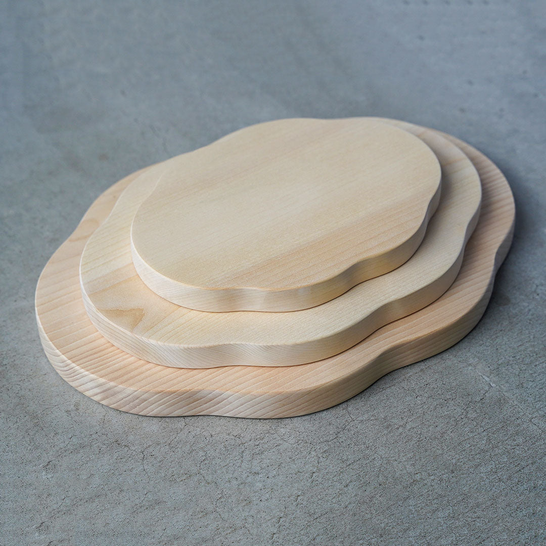 woodpecker Ginkgo Wood Cutting Board, Cloud M