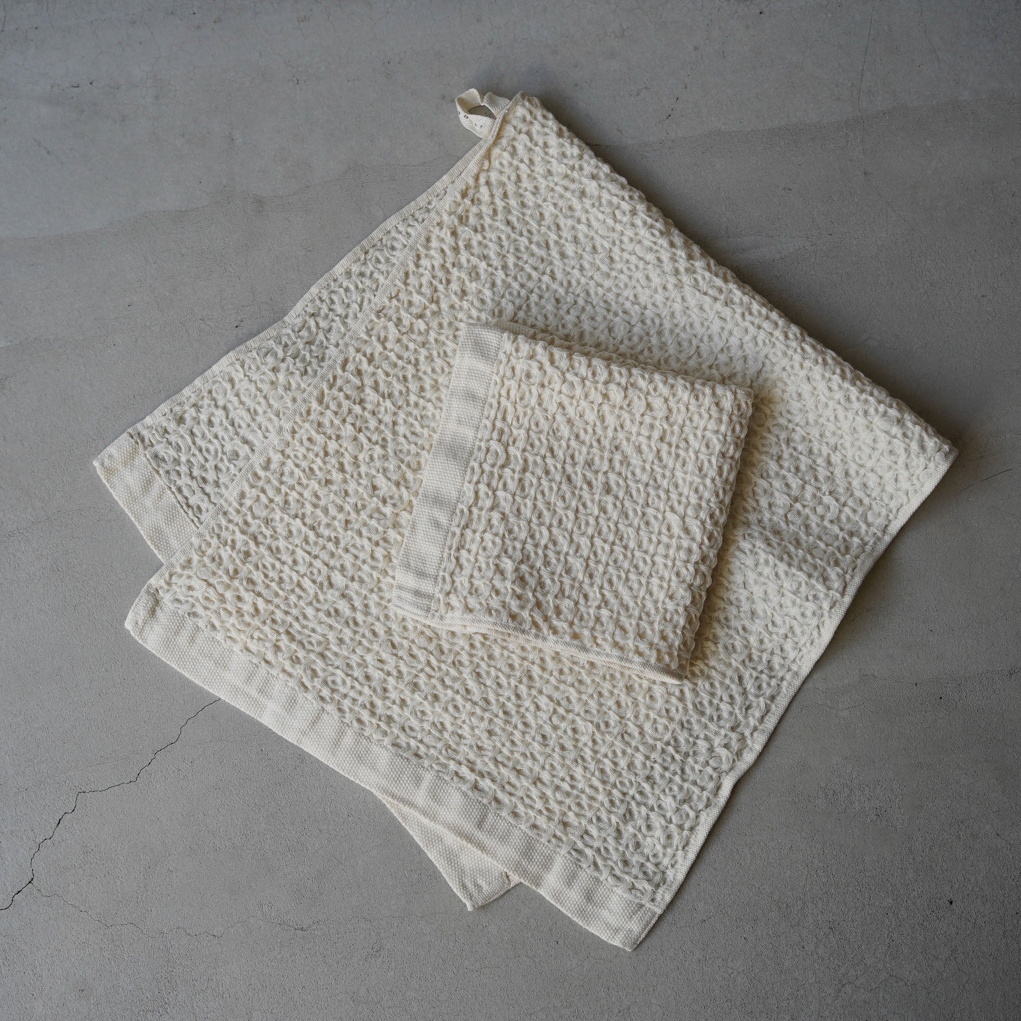 kontex タオル コットンリネンワッフル