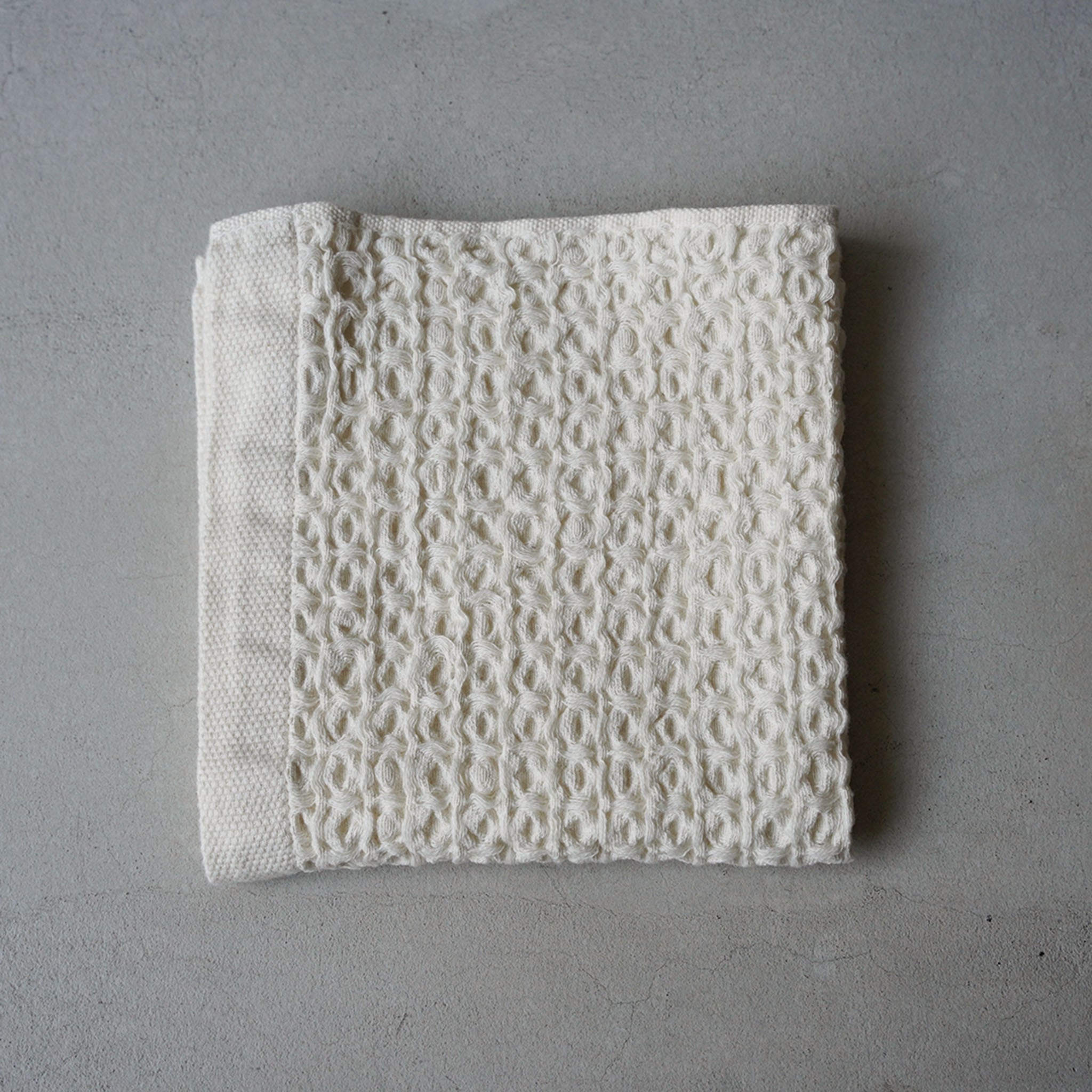 kontex タオル コットンリネンワッフル