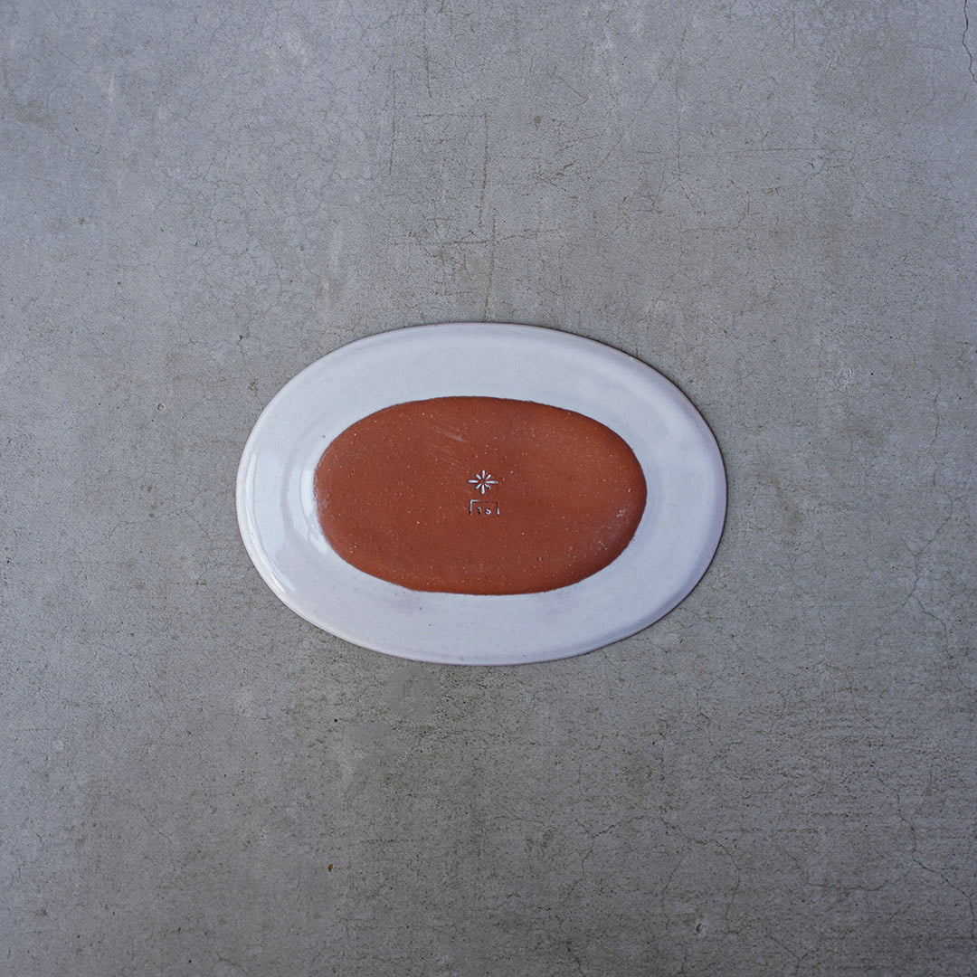 marais/マレ 楕円プレート取皿 白 赤土
