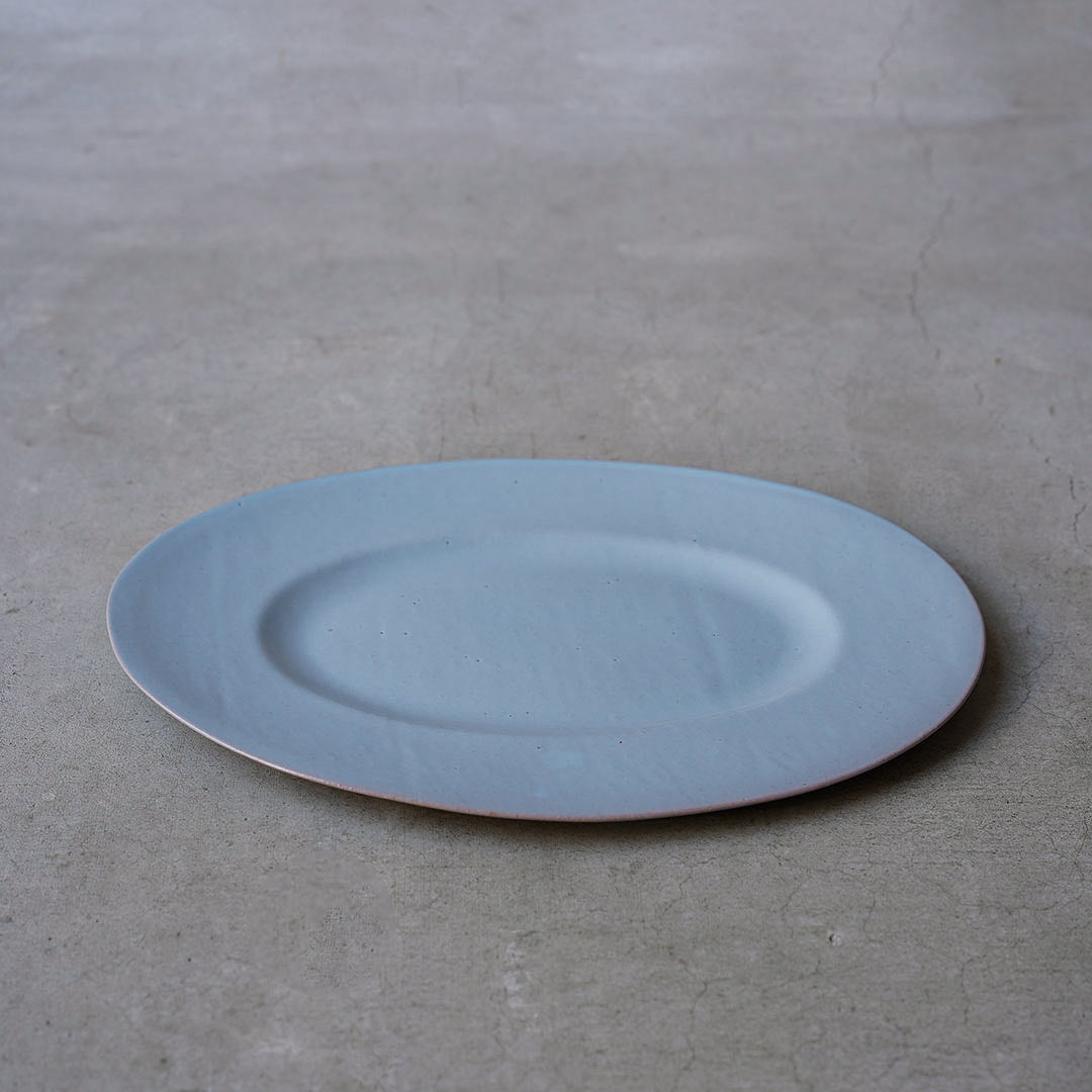 Marais Oval Plate (Large) - Blue, Red Clay