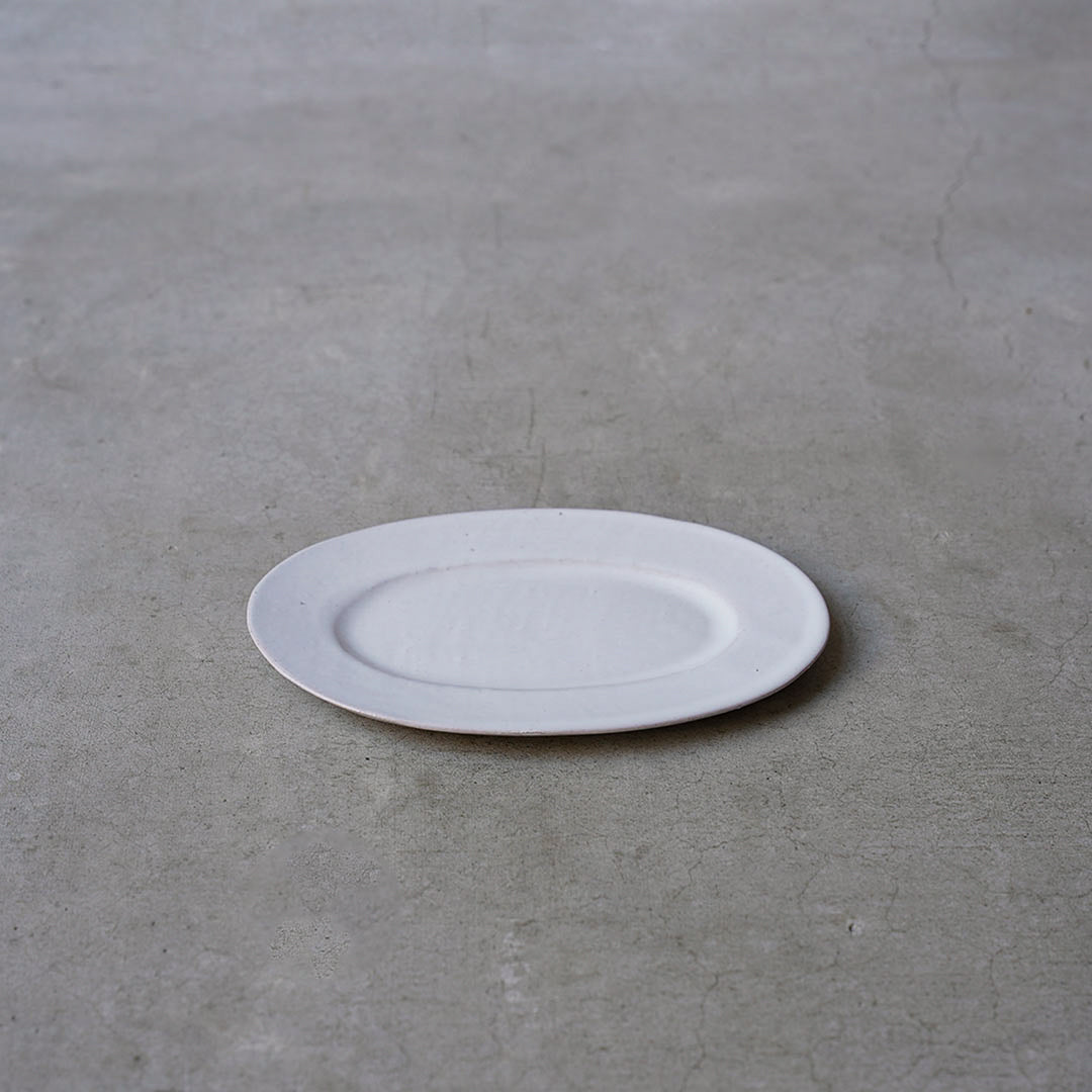marais/マレ 楕円プレート取皿 白 赤土