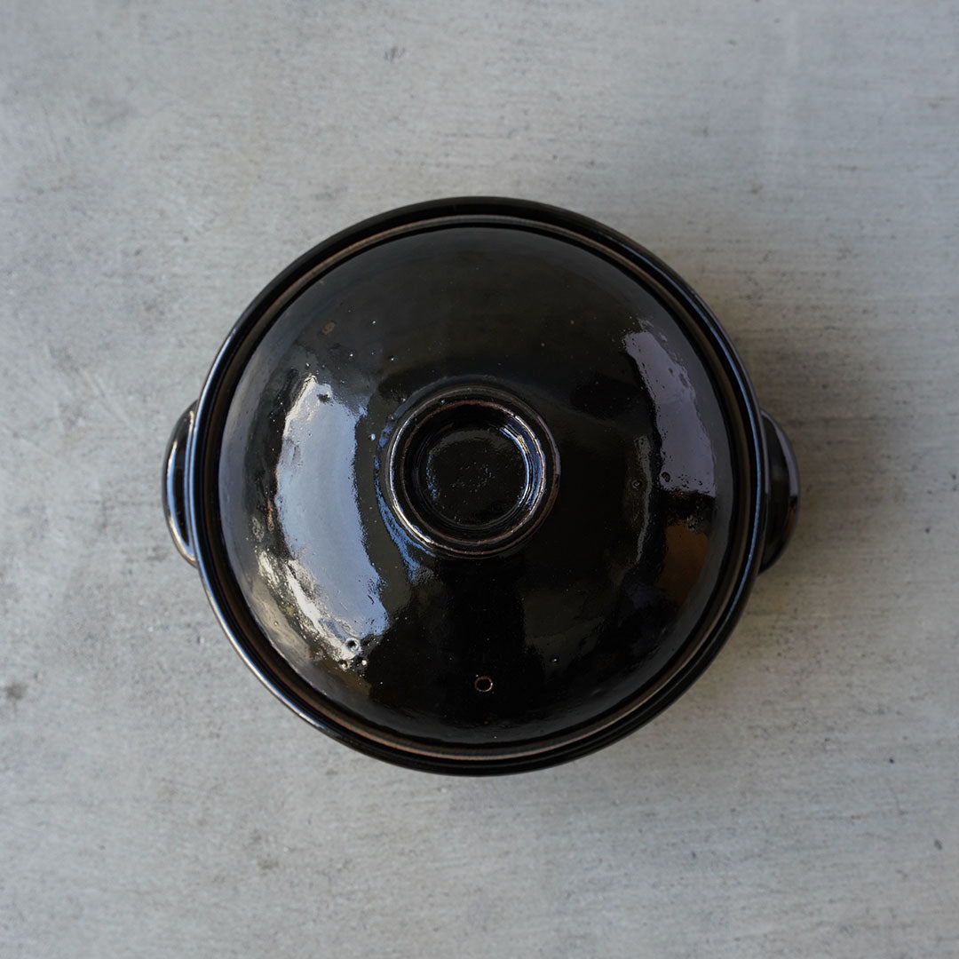 Kanedai Ceramics 7-inch Donabe Pot Black