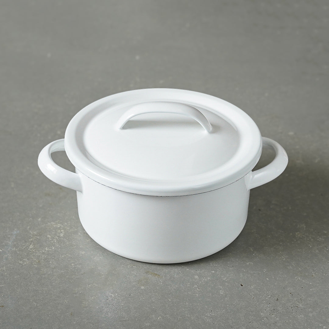 月兎印 キャセロール 19cm ホワイト