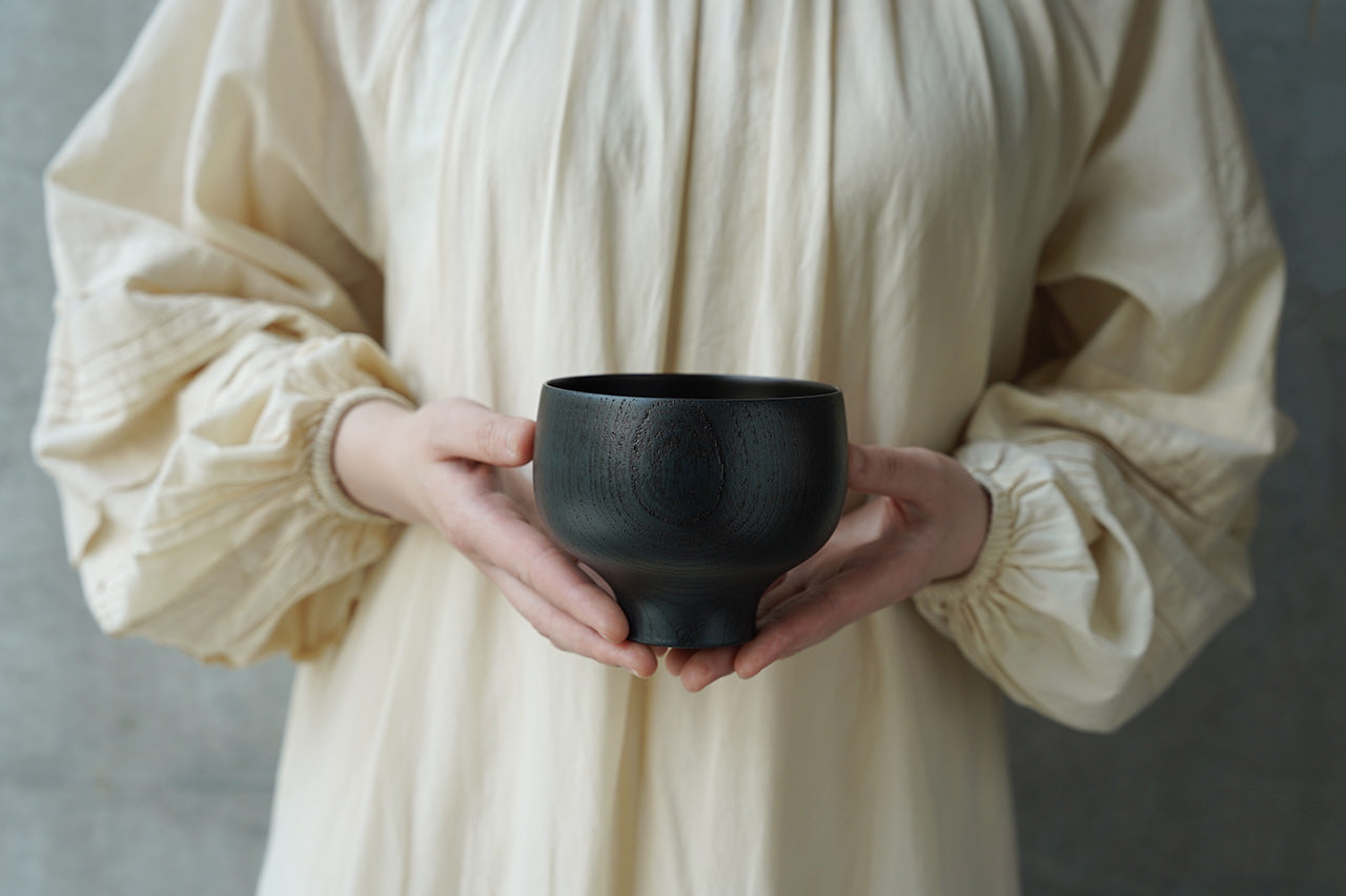 Hinao Lacquerware Kurumu Soup Bowl, Navy