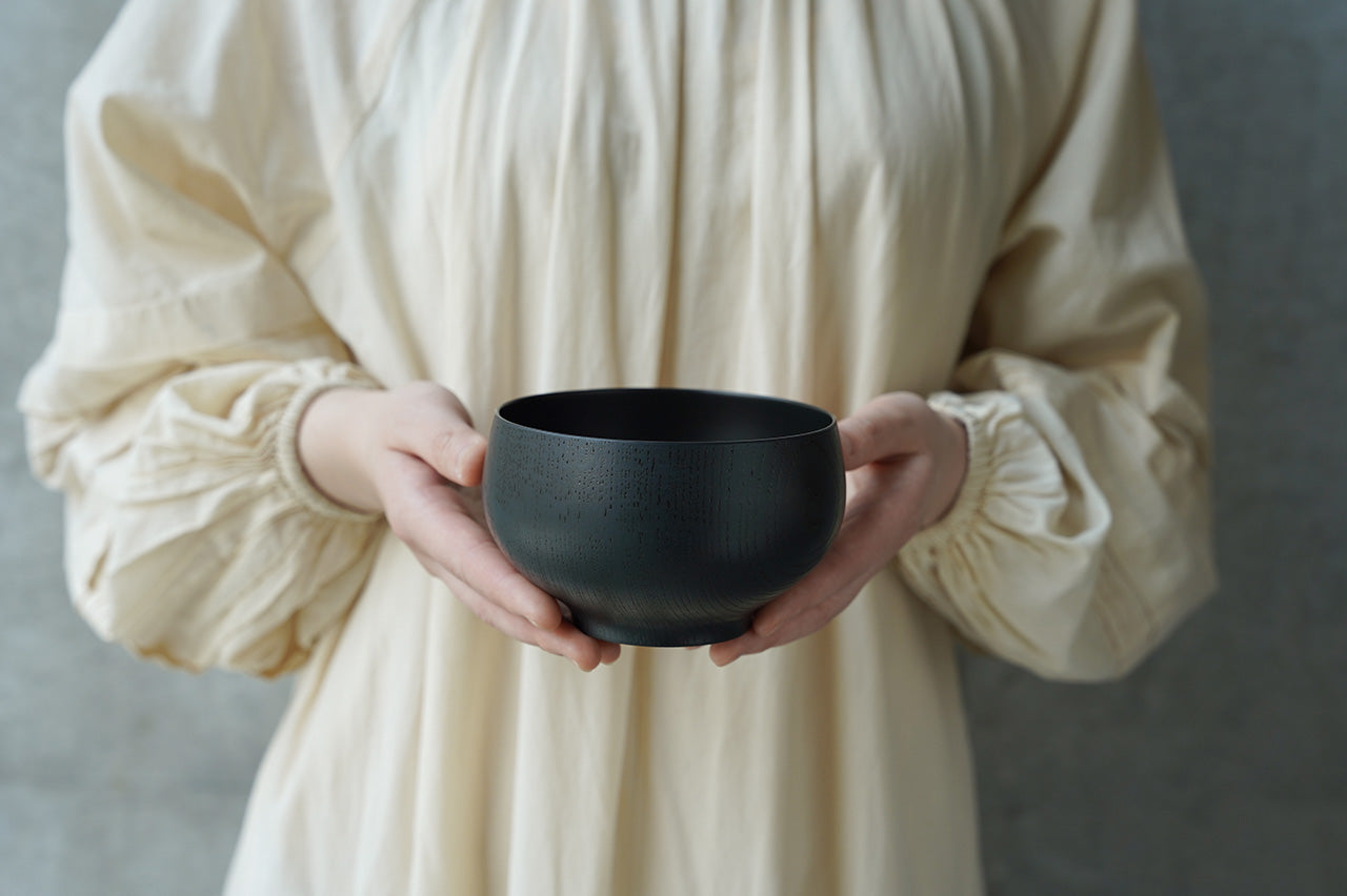 Hinao Lacquerware Kurumu Set Bowl (M) Navy
