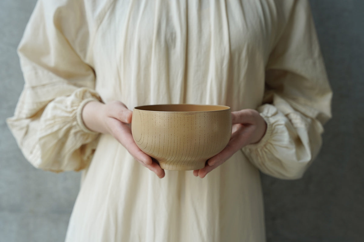 Hinao Lacquerware Kurumu Kumioru Bowl Large White