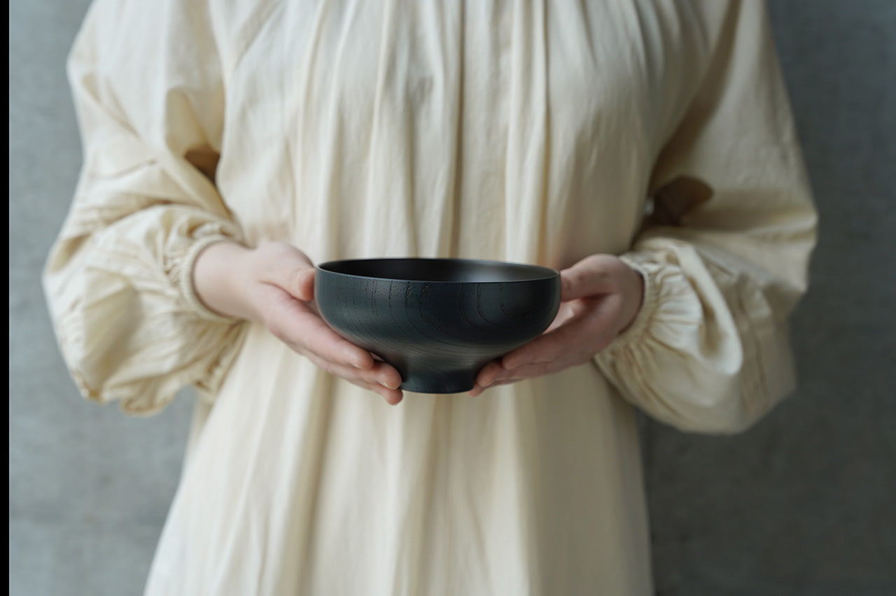 土直漆器 くるむ飯椀 紺