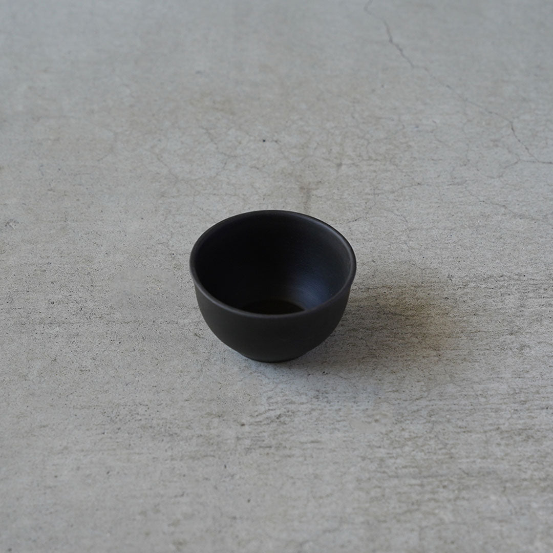 Modern Tokoname-yaki Teacups - JINSUI "iroiro" 07 Black | Set of 2