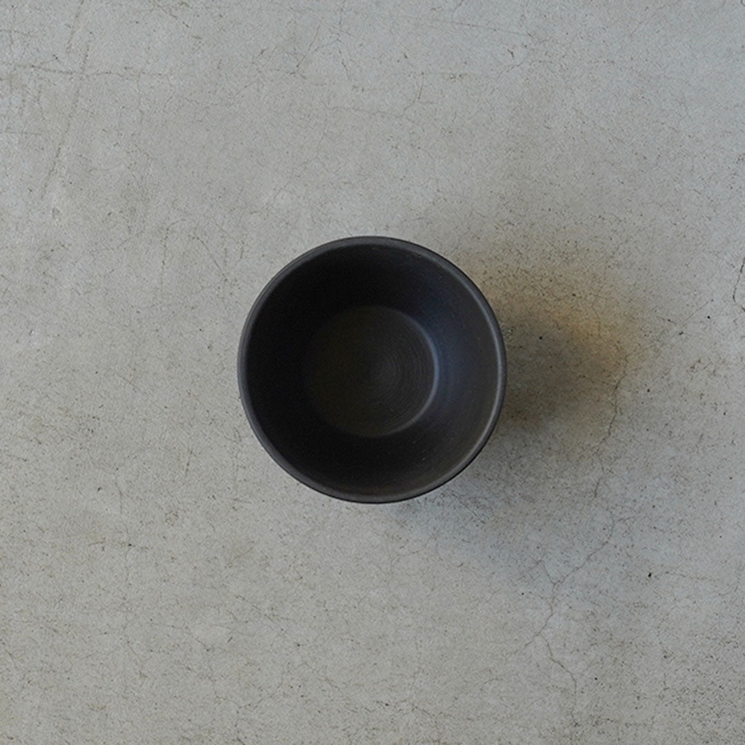 Modern Tokoname-yaki Teacups - JINSUI "iroiro" 07 Black | Set of 2
