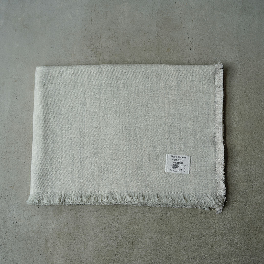 《予約販売》kontex コットンウールブランケット アイスグレー