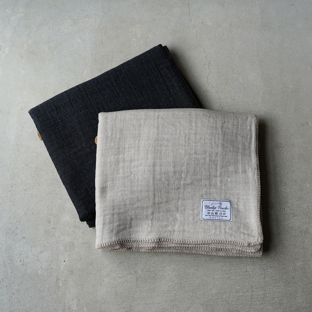 kontex 洗えるウールの3重ガーゼブランケット ベージュ