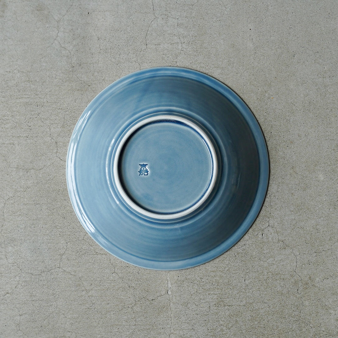 Kasen Kiln Ruri-style Pasta Plate
