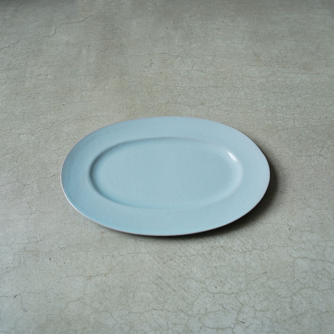 marais / Marais Oval Plate Medium Blue Red Clay