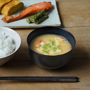 土直漆器×アメノイエ 汁椀 黒