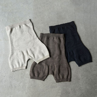 kontex ぬいめのないウールコットンのはらまきパンツ