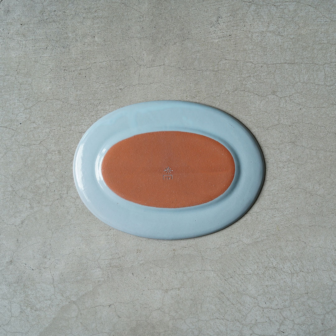 marais / Marais Oval Plate Medium Blue Red Clay
