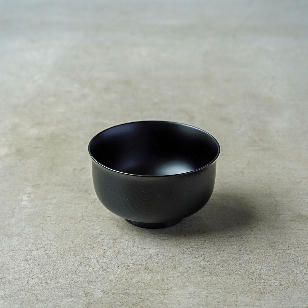 土直漆器×アメノイエ 汁椀 黒