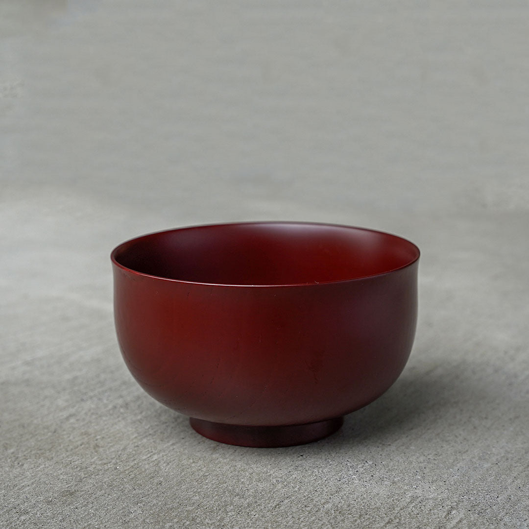 土直漆器×アメノイエ 蓋付椀 古代朱