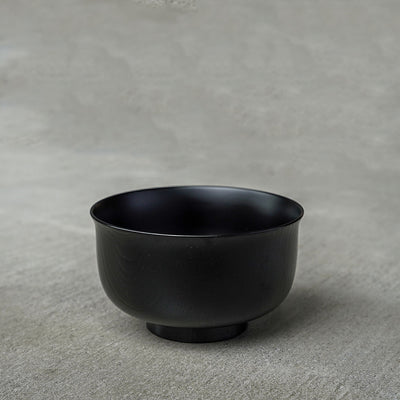 土直漆器×アメノイエ 汁椀 黒