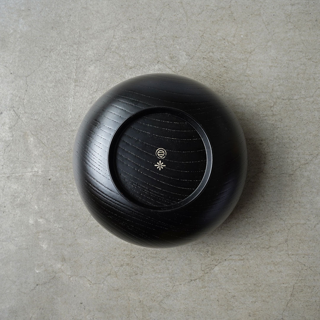 土直漆器×アメノイエ 雑煮椀 黒