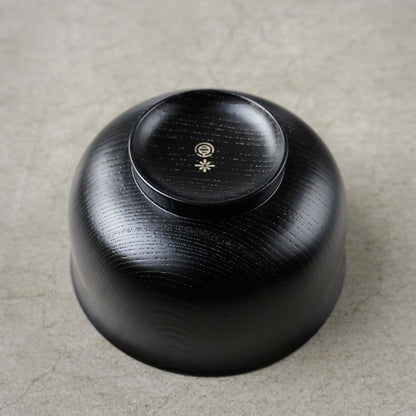 土直漆器×アメノイエ 汁椀 黒