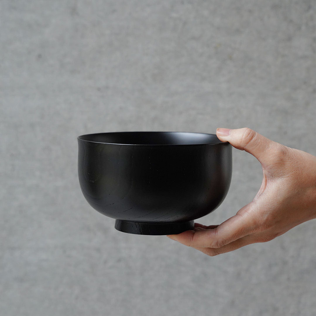 Hinao Lacquerware x Amenoié Zōni Bowl, Black