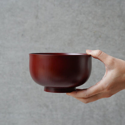土直漆器×アメノイエ 雑煮椀 古代朱