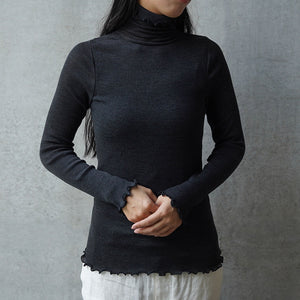 me. merino washable wool タートルネック