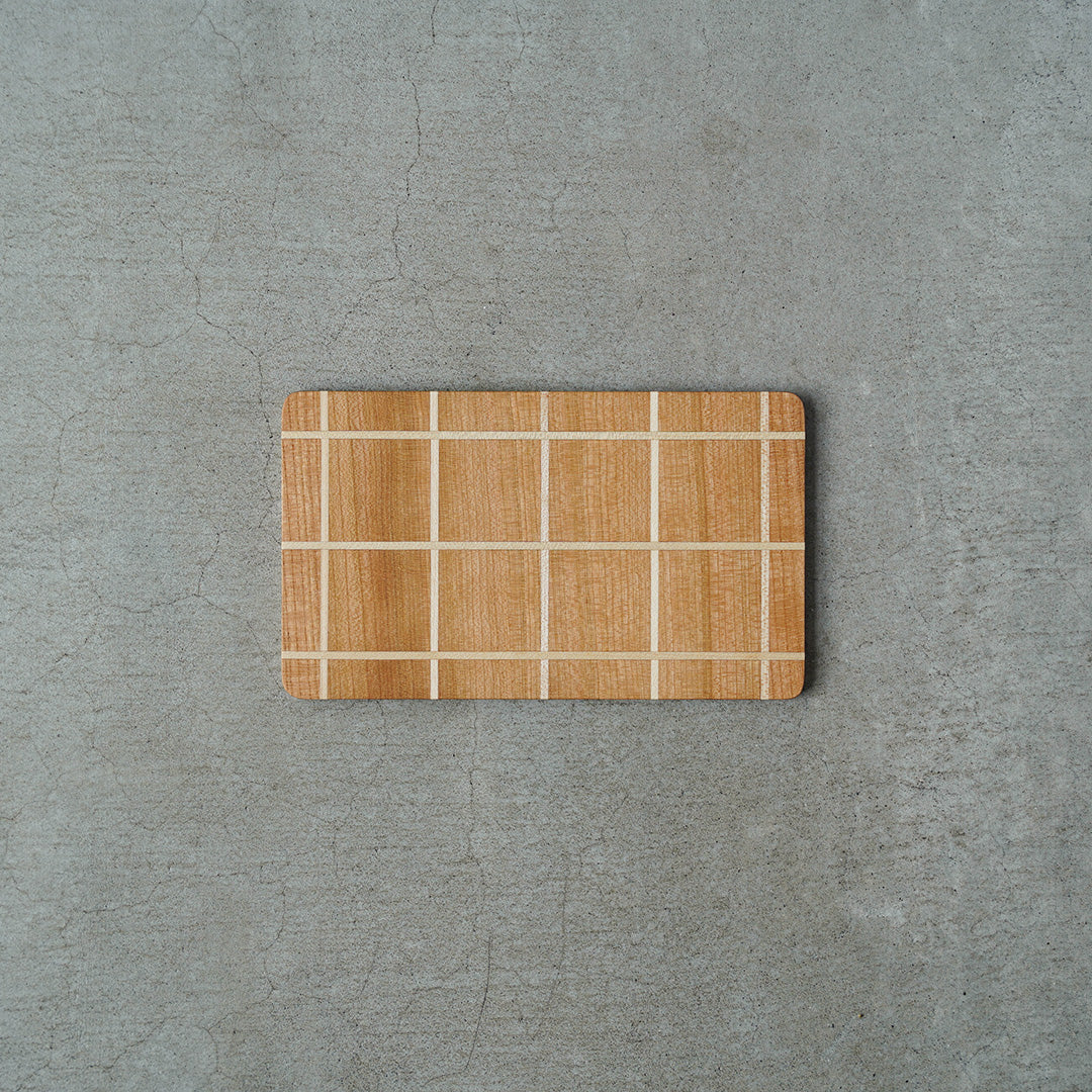 Hiroyuki Watanabe Parquet Tray - Windowpane M (Cherry/Maple, Glass Coating)
