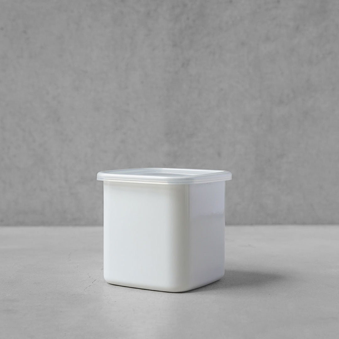 Noda Horo White Series Square L with Seal Lid