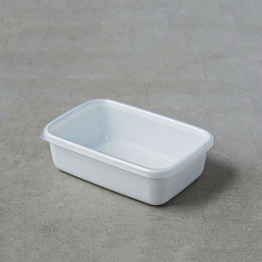 Noda Horo White Series Rectangle Deep L with Seal Lid