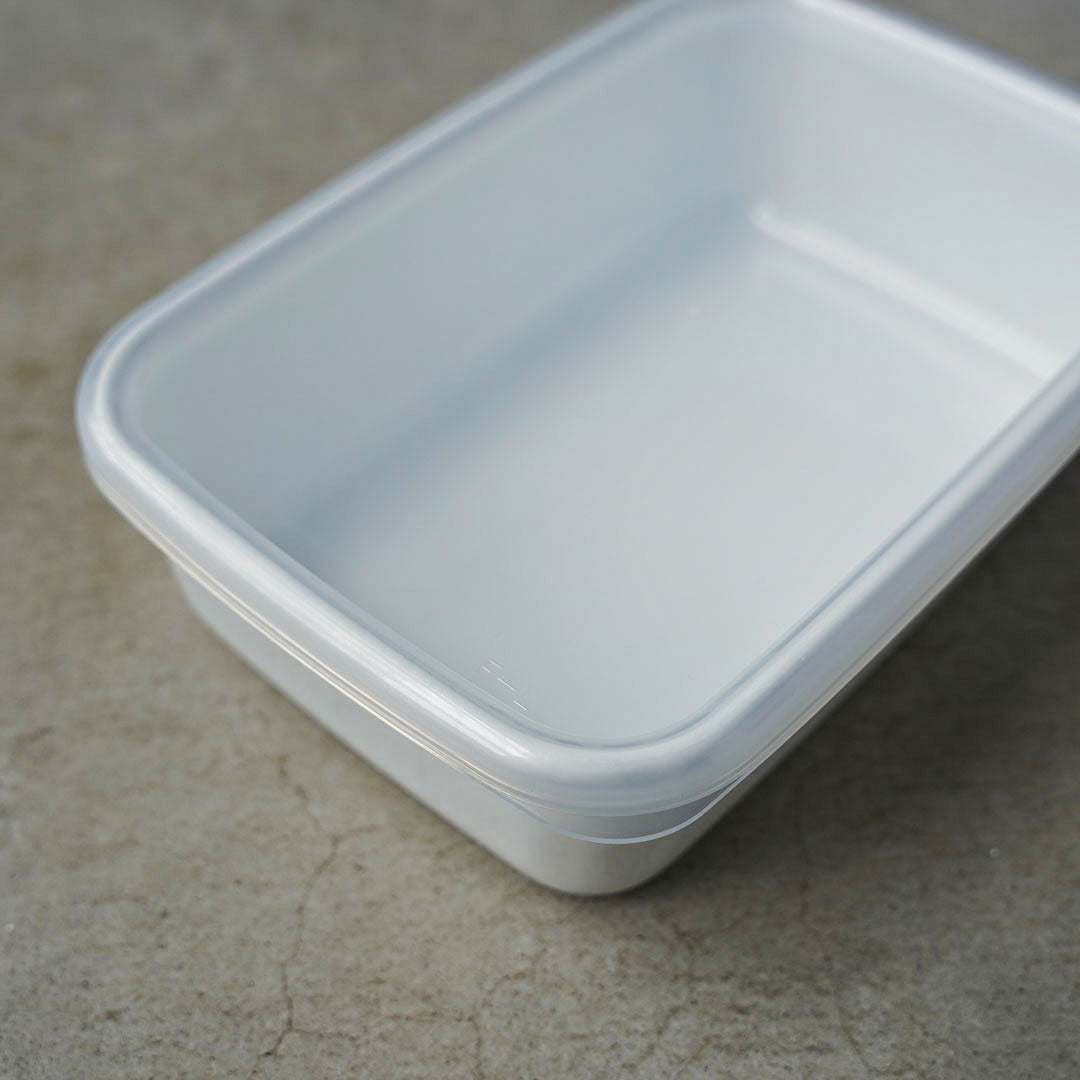 Noda Horo White Series Rectangle Deep L with Seal Lid