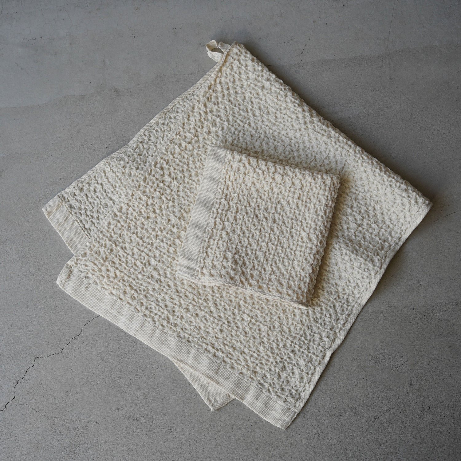 kontex タオル コットンリネンワッフル