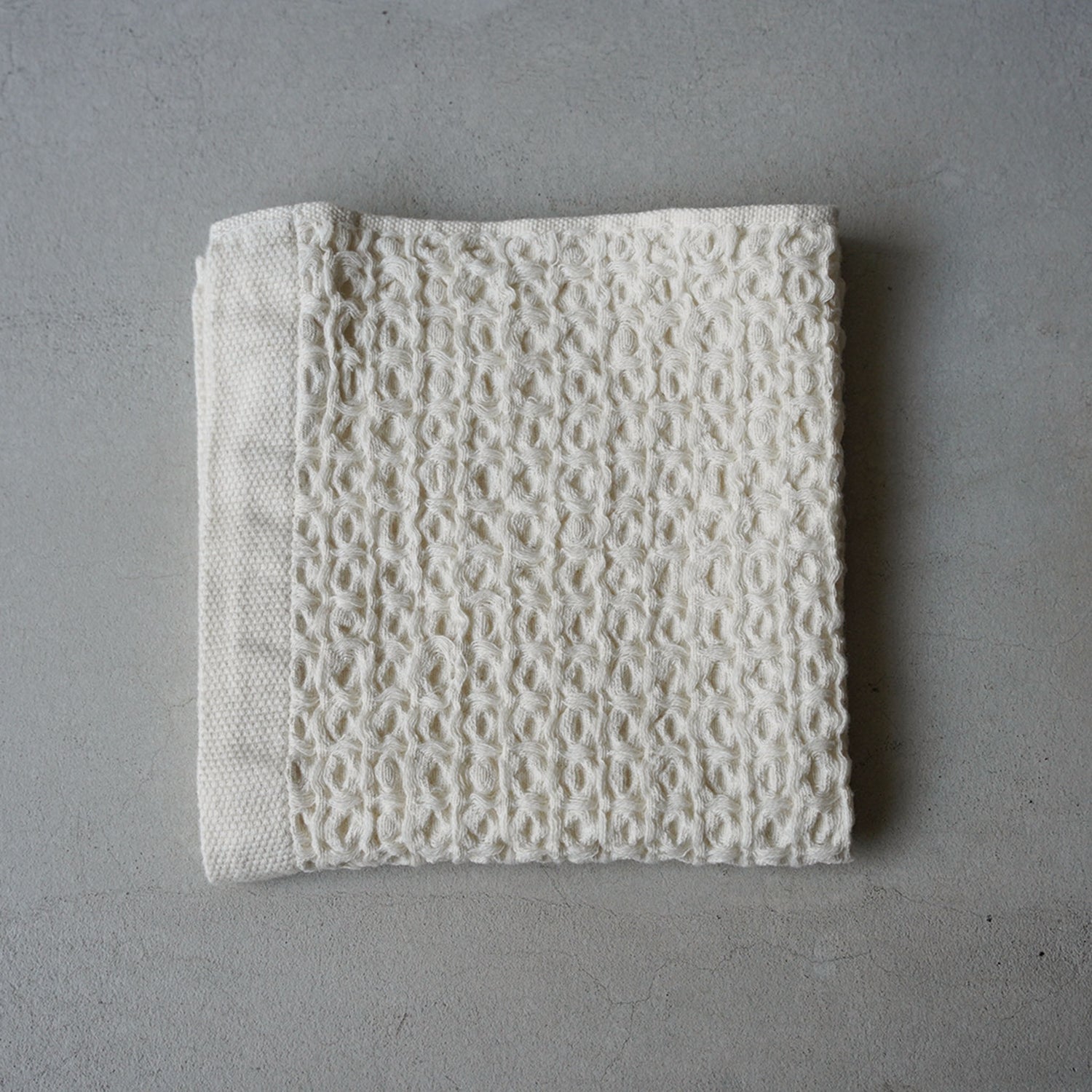 kontex タオル コットンリネンワッフル