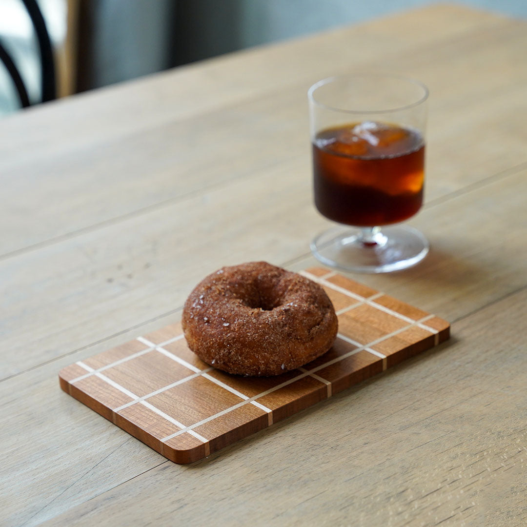 Hiroyuki Watanabe Parquet Tray - Windowpane M (Cherry/Maple, Glass Coating)