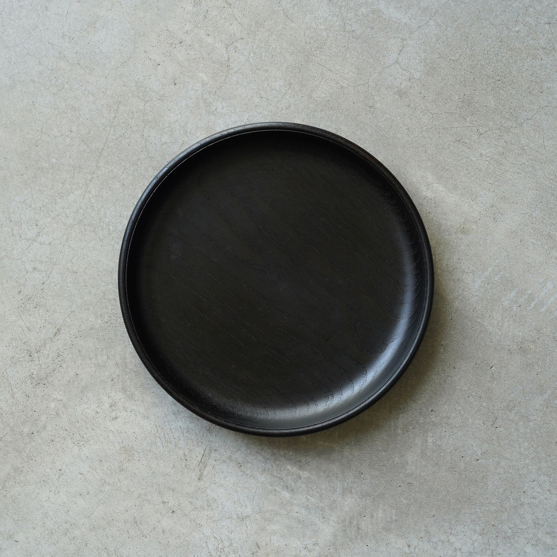 中西健太 丸盆 24cm 栗 黒拭漆