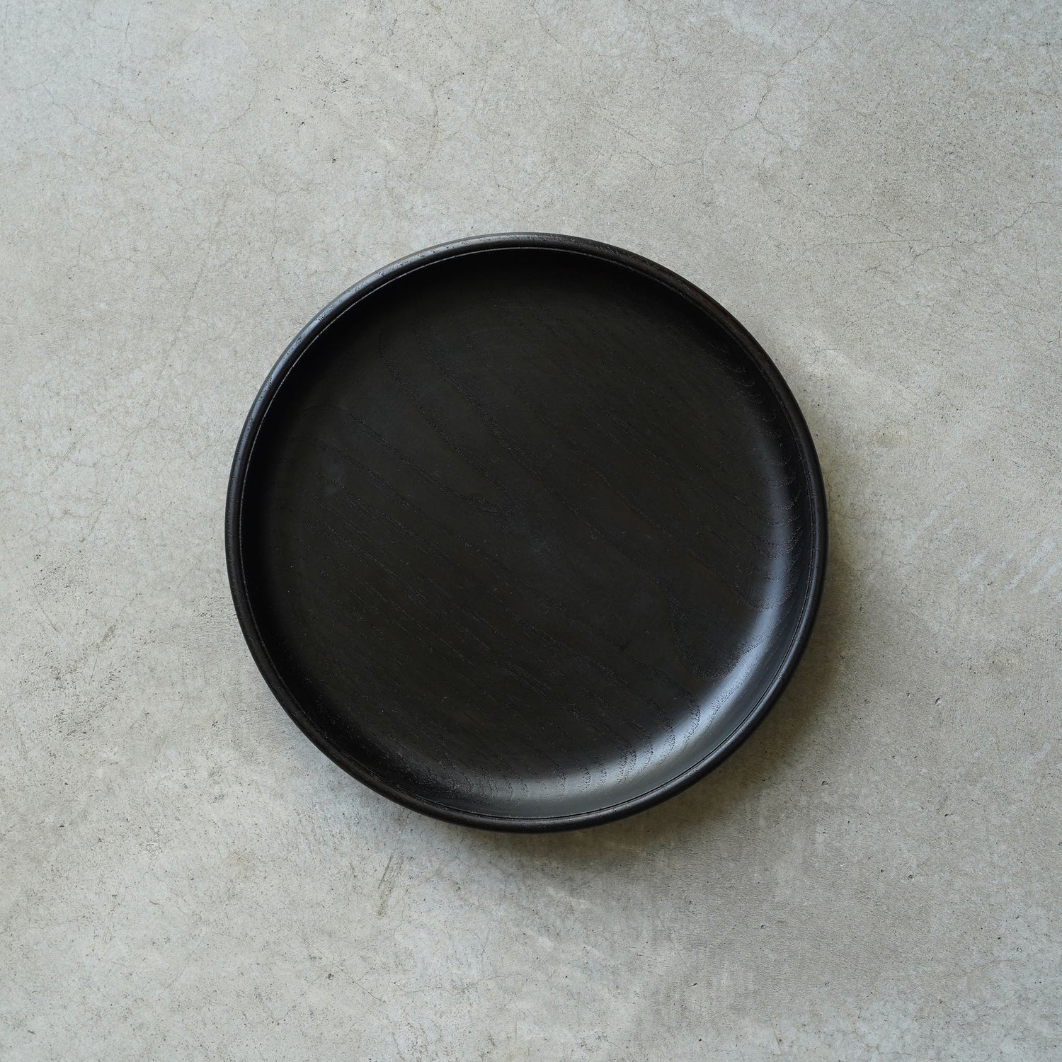 中西健太 丸盆 24cm 栗 黒拭漆