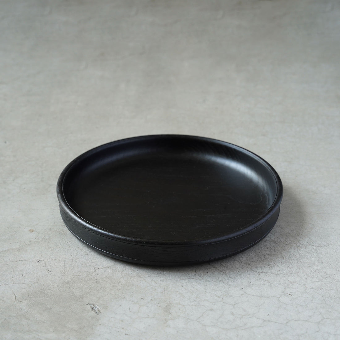 中西健太 丸盆 24cm 栗 黒拭漆