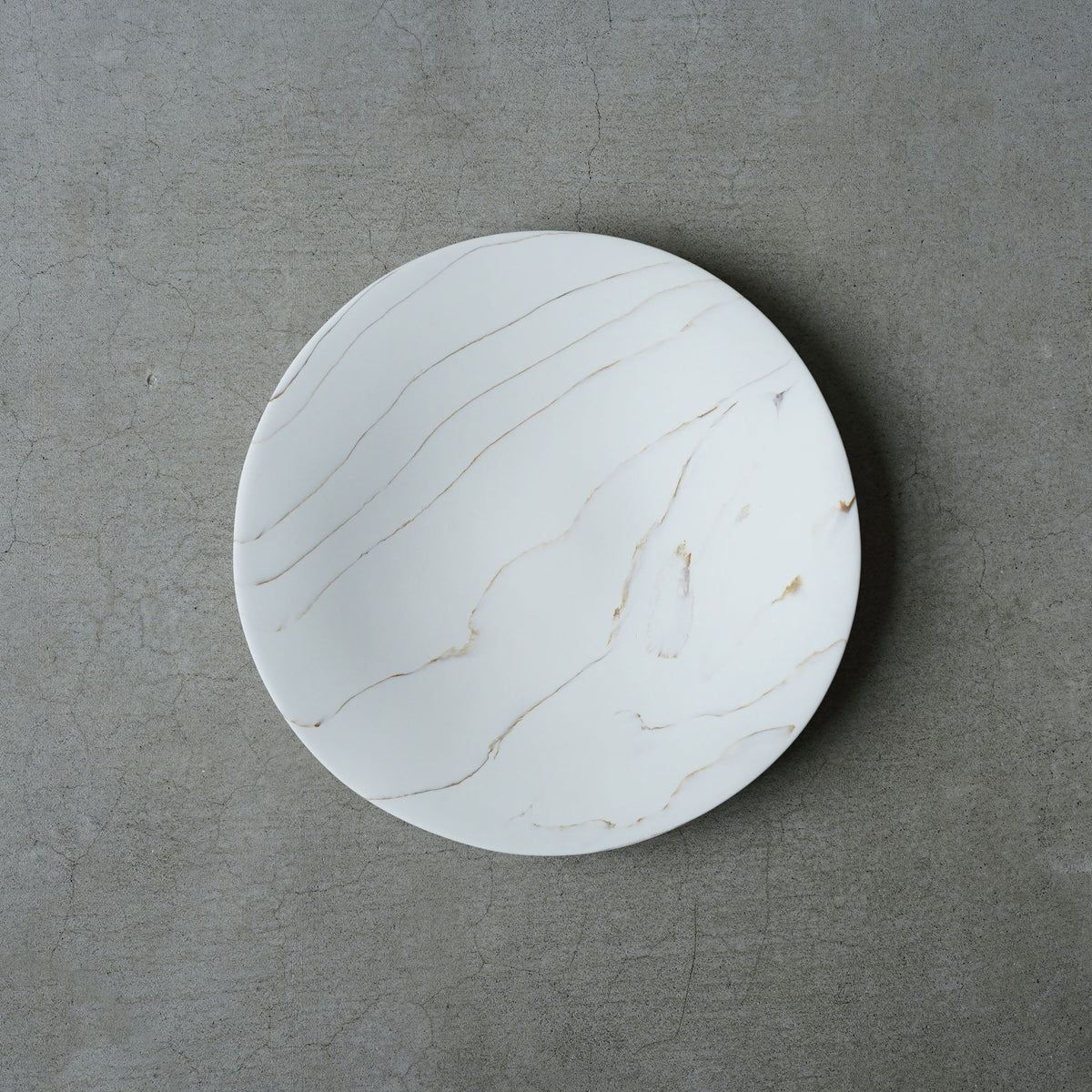 Sato Akari Nerikomi White Porcelain Plate (Large) B
