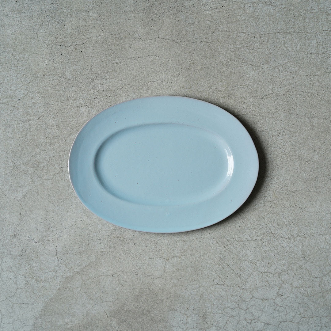 marais / Marais Oval Plate Medium Blue Red Clay