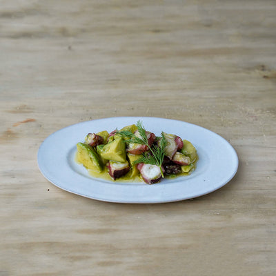 marais/マレ 楕円プレート取皿 白 赤土