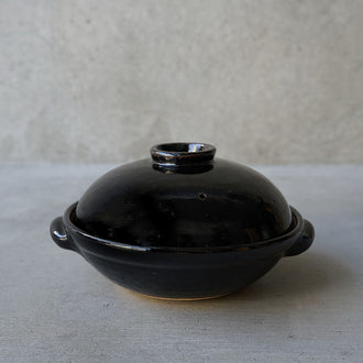 カネダイ陶器 7寸土鍋 黒