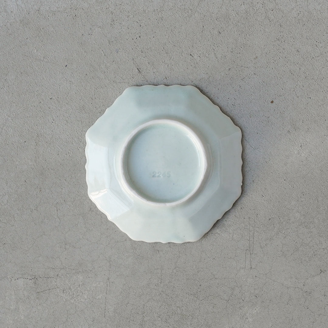 White Porcelain Fluted 4-Inch Plate